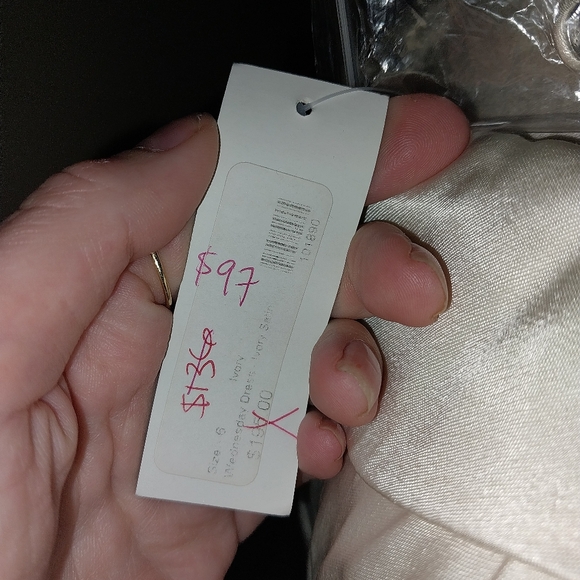 Trashy Diva cream satin Wednesday dress - Picture 5 of 6